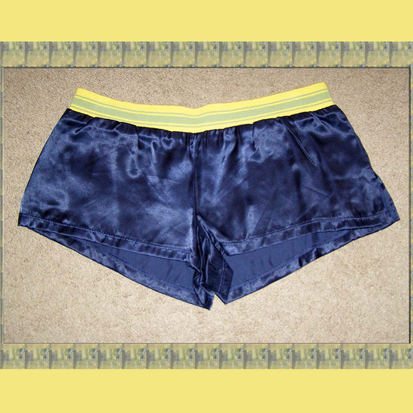 NEW Satin "Sparkle" booty shorts Navy blue - Picture 1 of 8